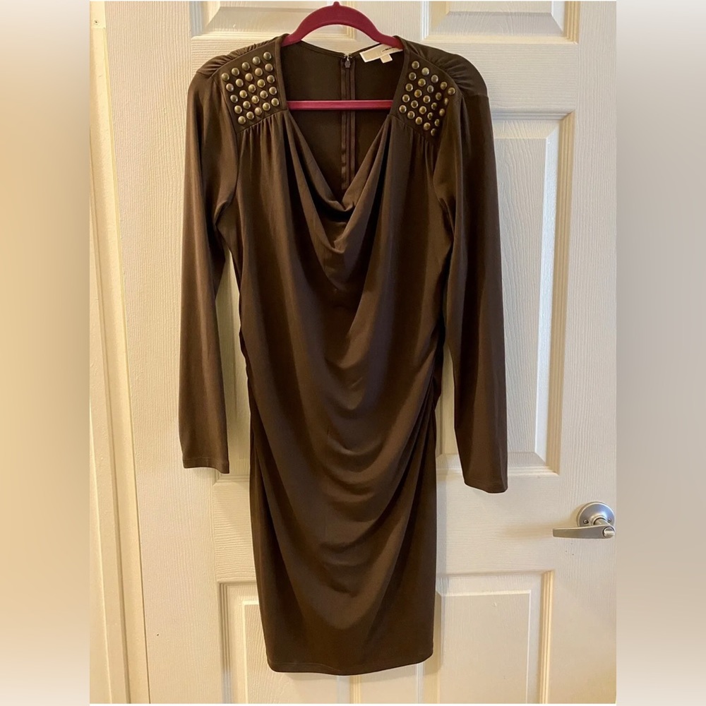 Michael Kors Women’s Brown Studded Dress New L Large
